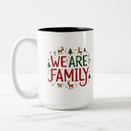 CANECA DE CAFÉ EM DOIS TONS NATAL FAMILIAR DE MUGS