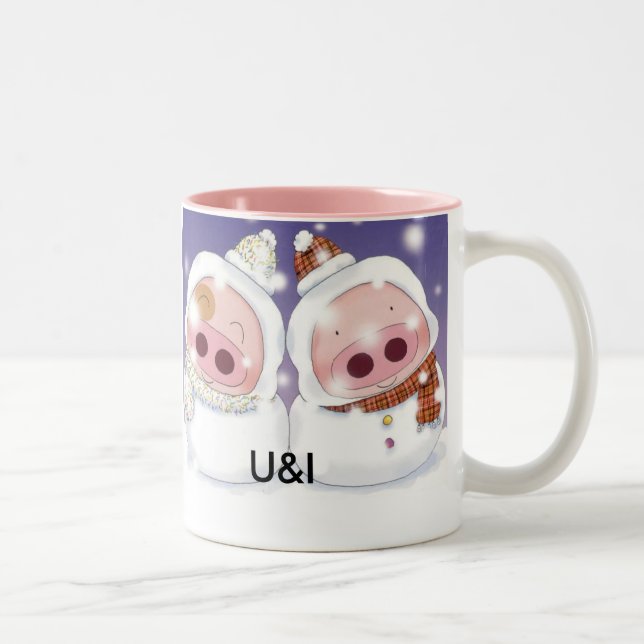 Caneca De Café Em Dois Tons Natal feliz (Direita)