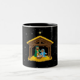 Caneca De Café Em Dois Tons Natal Natividade