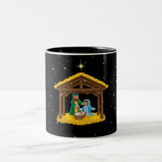 Caneca De Café Em Dois Tons Natal Natividade
