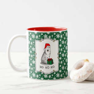 Caneca De Café Em Dois Tons Natal Papai Noel Siberiano (prata)