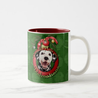 Caneca De Café Em Dois Tons Natal - plataforma os salões - Dalmatians