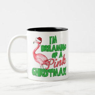 Caneca De Café Em Dois Tons Natal rosa