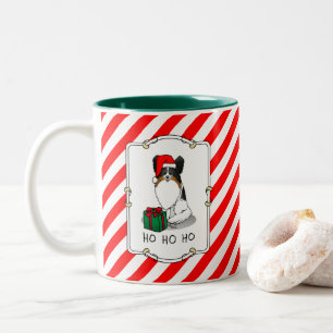 Caneca De Café Em Dois Tons Natal Santa Hat Papillon (Tricolor)