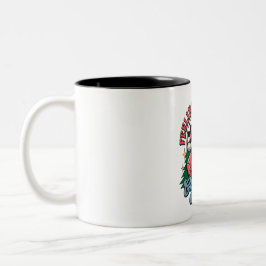 Caneca De Café Em Dois Tons Natal Sentindo-se Alegre