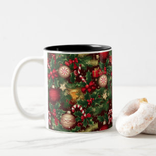 Caneca De Café Em Dois Tons natal temido