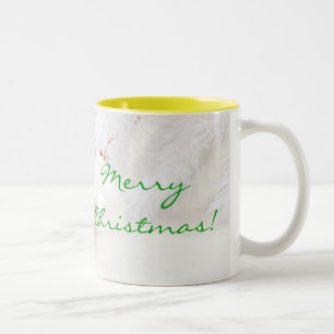 Caneca De Café Em Dois Tons Natal Vermelho e Branco Feliz Natal I
