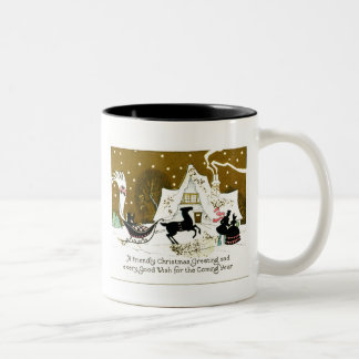Caneca De Café Em Dois Tons Natal Vitoriano do País