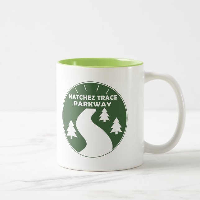Caneca De Café Em Dois Tons Natchez Trace Parkway (Direita)