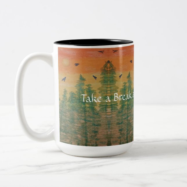 Caneca De Café Em Dois Tons Nature Mug (Esquerda)