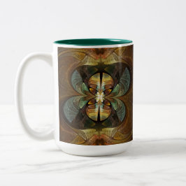 Caneca De Café Em Dois Tons Natures Matrix Bumble Bee Abstrato