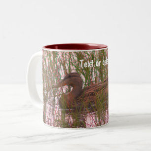 Caneca De Café Em Dois Tons Natureza do Pato Marrom Selvagem Personalizada