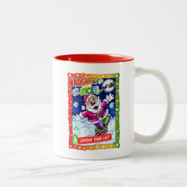 Caneca De Café Em Dois Tons Naughty or nice, choose your list