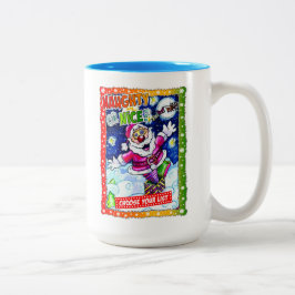 Caneca De Café Em Dois Tons Naughty or nice, choose your list