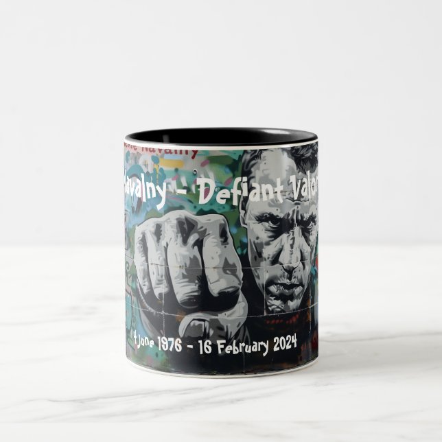 Caneca De Café Em Dois Tons Navalny - Defiant Valor (Centro)