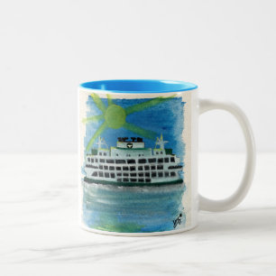 Caneca De Café Em Dois Tons Navigação em mares celestiais