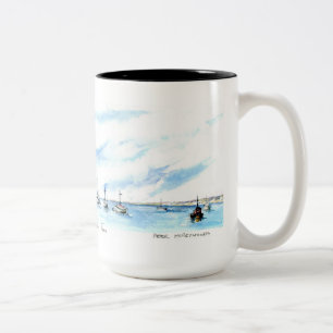 Caneca De Café Em Dois Tons Navigação na baía de Monterey