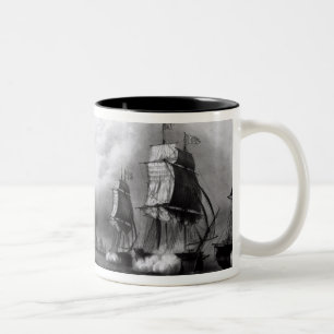 Caneca De Café Em Dois Tons Navio da "guarda florestal" de John Paul Jones,