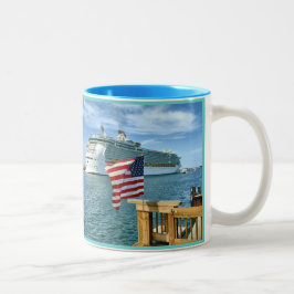 Caneca De Café Em Dois Tons Navio de cruzeiros de Sailaway