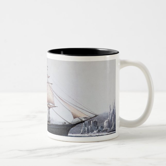Caneca De Café Em Dois Tons Navio de tosquiadeira "jaqueta vermelha " (Direita)