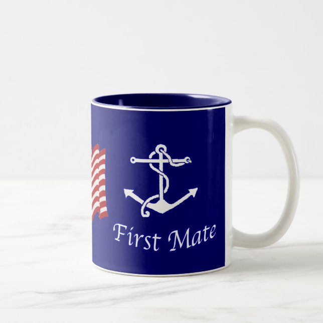 Caneca De Café Em Dois Tons Navio First Mate Mug (Direita)