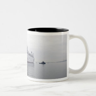 Caneca De Café Em Dois Tons Navio hospitalar do Comando Militar Sealift