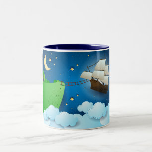 Caneca De Café Em Dois Tons Navio voador no desembarque