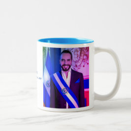 Caneca De Café Em Dois Tons Nayib Bukele, Presidente de El Salvadore