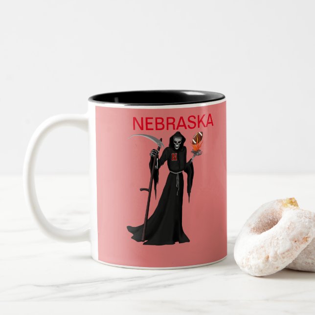 Caneca De Café Em Dois Tons Nebraska Reaper (Com Donut)