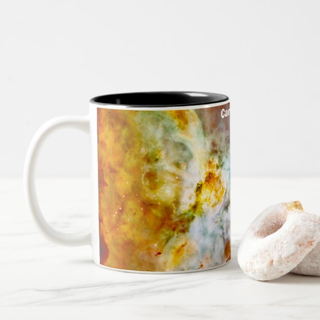 Caneca De Café Em Dois Tons Nebulosa Carina (Com Donut)