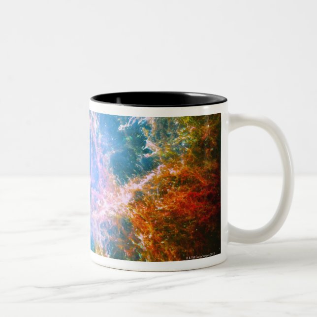 Caneca De Café Em Dois Tons Nebulosa de caranguejo (Direita)