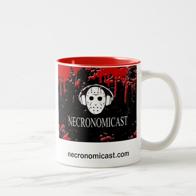 Caneca De Café Em Dois Tons Necromug - branco/vermelho (Direita)