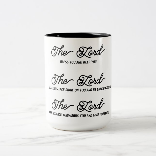 Caneca De Café Em Dois Tons Neemias 6:24-26 (Centro)
