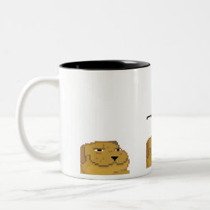 Caneca De Café Em Dois Tons Negócio com ele cão
