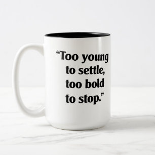 Caneca De Café Em Dois Tons Negrito o suficiente para continuar