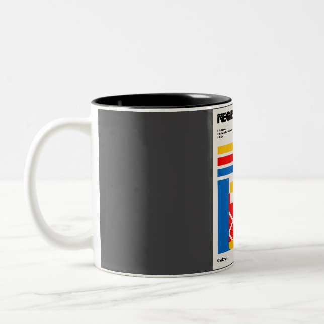 Caneca De Café Em Dois Tons Negroni Cocktail Art (Esquerda)