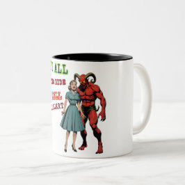 Caneca De Café Em Dois Tons Nem todos os demônios se escondem no inferno - Des