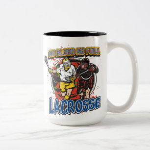 Caneca De Café Em Dois Tons Nenhum Lacrosse do sangue