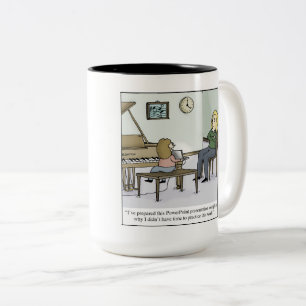 Caneca De Café Em Dois Tons Nenhum tempo para praticar desenhos animados da