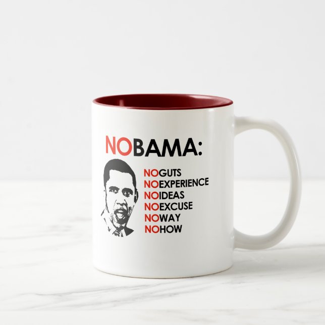 CANECA DE CAFÉ EM DOIS TONS NENHUMA EXPERIÊNCIA, NOBAMA (Direita)