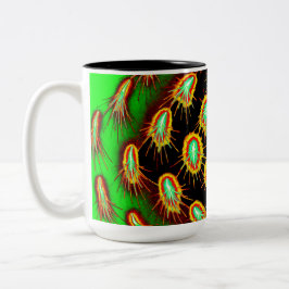 Caneca De Café Em Dois Tons Neon Microburst Pattern Mug