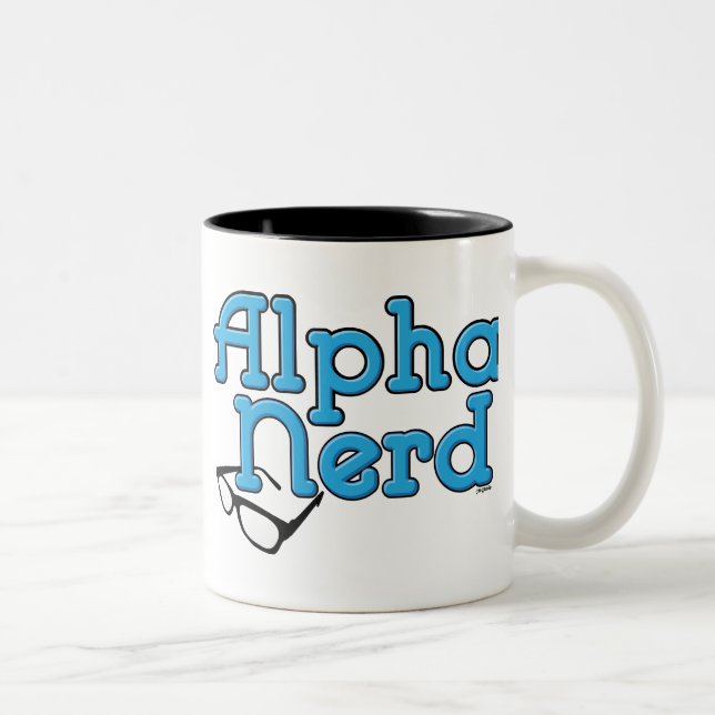 Caneca De Café Em Dois Tons Nerd alfa (Direita)