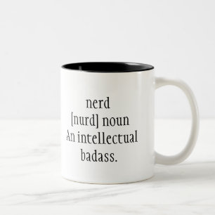 Caneca De Café Em Dois Tons nerd [berçário] substantivo Um emblema intelectual