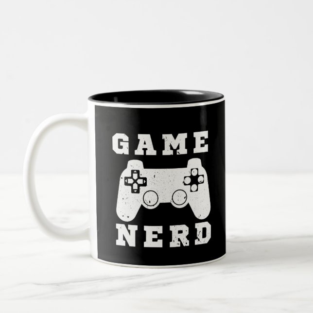 Caneca De Café Em Dois Tons Nerd de jogos (Esquerda)