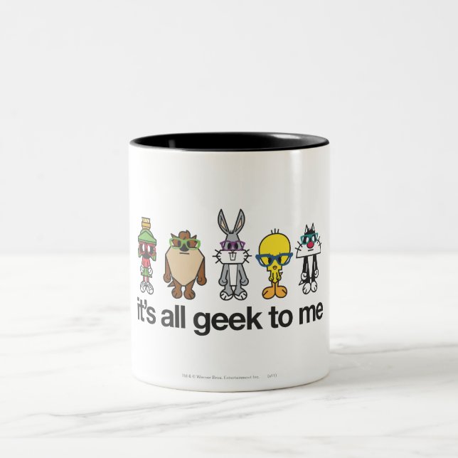 Caneca De Café Em Dois Tons NERD LOONEY TUNS™ - Todos Geeks para mim (Centro)