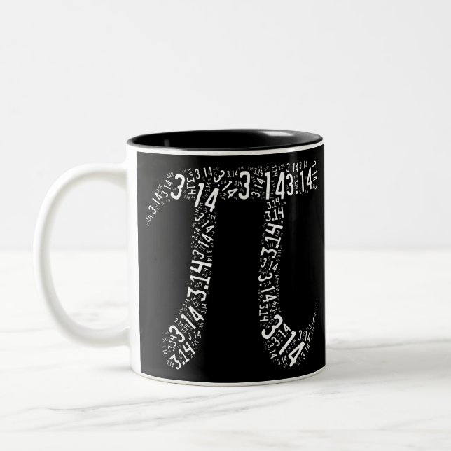 Caneca De Café Em Dois Tons Nerd Pi Math (Esquerda)