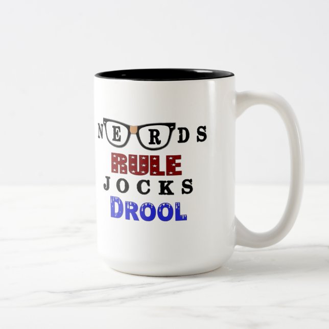 Caneca De Café Em Dois Tons Nerd Regra Humor Café Mug (Direita)