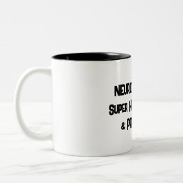 Caneca De Café Em Dois Tons Neurodivergentes e Hiperfocagem