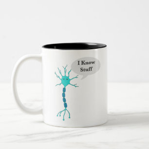 Caneca De Café Em Dois Tons Neurônio Eu Sei Coisas