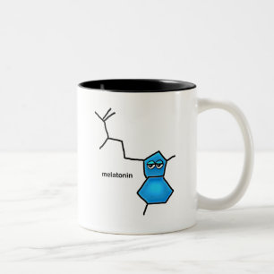 Caneca De Café Em Dois Tons Neurotransmissor Melatonina